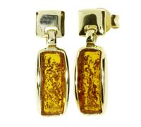 Paar Ohrstecker OSTSEE-SCHMUCK "Ostsee-Schmuck Ohrstecker Jasmina Ohrstecker Jasmina", gelb, Ohrringe, Damen, 19x6mm, Gelbgold 333 (58051250-0) gelb