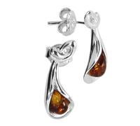 Paar Ohrstecker OSTSEE-SCHMUCK "Ostsee-Schmuck Ohrstecker Jeanne Ohrstecker Jeanne", weiß, Ohrringe, Damen, 18 x 7mm, Silber 925 (Sterlingsilber) (37074436-0) weiß