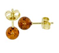 Paar Ohrstecker OSTSEE-SCHMUCK "- Klassisch 6 mm - Gold 333/000 - Bernstein" Gr. 6, gold (gold 333, goldfarben, gelb), Ohrringe, Damen, Gelbgold 333 (38182803-6) gold 333, goldfarben, gelb