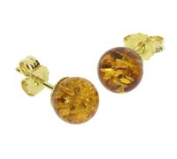 Paar Ohrstecker OSTSEE-SCHMUCK "- Kugel 8 mm - Gold 585/000 - Bernstein" Gr. 8, gold (gold 585, goldfarben, gelb), Ohrringe, Damen, Gelbgold 585 (66633763-8) gold 585, goldfarben, gelb