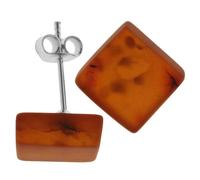 Paar Ohrstecker OSTSEE-SCHMUCK "- Lucie - Silber 925/000 - Bernstein" Gr. 8, silber (silber 925, silberfarben, weiß), Ohrringe, Damen, Silber 925 (Sterlingsilber) (12859400-8) silber 925, silberfarben