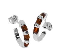 Paar Ohrstecker OSTSEE-SCHMUCK "Ostsee-Schmuck Halbcreole Suzette Halbcreole Suzette", weiß, Ohrringe, Damen, 16x3mm, Silber 925 (Sterlingsilber) (77231259-0) weiß