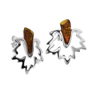 Paar Ohrstecker OSTSEE-SCHMUCK "Ostsee-Schmuck Ohrstecker Ahorn Ohrstecker Ahorn", weiß, Ohrringe, Damen, 20 x 18mm, Silber 925 (Sterlingsilber) (94582101-0) weiß