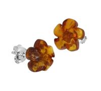 Paar Ohrstecker OSTSEE-SCHMUCK "Ostsee-Schmuck Ohrstecker Blüte Ohrstecker Blüte", weiß, Ohrringe, Damen, 10 x 10mm, Silber 925 (Sterlingsilber) (23080711-0) weiß