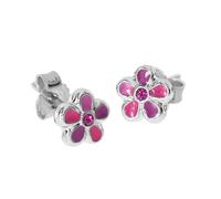 Paar Ohrstecker OSTSEE-SCHMUCK "Ostsee-Schmuck Ohrstecker Blume Ohrstecker Blume", lila, Ohrringe, Damen, 7 x 6mm, Silber 925 (Sterlingsilber) (47742250-0) lila