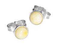 Paar Ohrstecker OSTSEE-SCHMUCK "Ostsee-Schmuck Ohrstecker Classic 5 mm Ohrstecker Classic 5 mm", weiß, Ohrringe, Damen, 6mmrund, Silber 925 (Sterlingsilber) (33327707-0) weiß