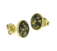 Paar Ohrstecker OSTSEE-SCHMUCK "Ostsee-Schmuck Ohrstecker Classic 8 x 6 mm", gelb (weiß, neutral), Ohrringe, Damen, 9 x 7mm, Silber 925 (Sterlingsilber), Paar Ohrstecker (98908918-0)