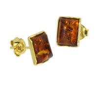 Paar Ohrstecker OSTSEE-SCHMUCK "Ostsee-Schmuck Ohrstecker Classic 8 x 6 mm", gelb (weiß, neutral), Ohrringe, Damen, 9 x 7mm, Silber 925 (Sterlingsilber), Paar Ohrstecker (28154520-0)