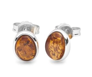 Paar Ohrstecker OSTSEE-SCHMUCK "Ostsee-Schmuck Ohrstecker Classic 8 x 6 mm", weiß, Ohrringe, Damen, 10 x 8mm, Silber 925 (Sterlingsilber) (40572230-0) weiß