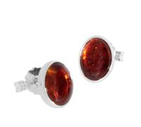Paar Ohrstecker OSTSEE-SCHMUCK "Ostsee-Schmuck Ohrstecker Classic 8 x 6 mm", weiß, Ohrringe, Damen, 9 x 7mm, Silber 925 (Sterlingsilber) (84167909-0) weiß