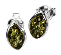 Paar Ohrstecker OSTSEE-SCHMUCK "Ostsee-Schmuck Ohrstecker Classic 8x5 Ohrstecker Classic 8x5", weiß, Ohrringe, Damen, 9 x 6mm, Silber 925 (Sterlingsilber) (34748309-0) weiß