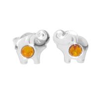 Paar Ohrstecker OSTSEE-SCHMUCK "Ostsee-Schmuck Ohrstecker Elefant Ohrstecker Elefant", weiß, Ohrringe, Damen, 9 x 7mm, Silber 925 (Sterlingsilber) (29151922-0) weiß