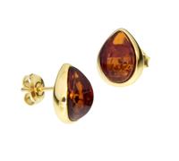 Paar Ohrstecker OSTSEE-SCHMUCK "Ostsee-Schmuck Ohrstecker Enela Ohrstecker Enela", gelb, Ohrringe, Damen, 11 x 9mm, Silber 925 (Sterlingsilber) (64219130-0) gelb