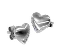 Paar Ohrstecker OSTSEE-SCHMUCK "Ostsee-Schmuck Ohrstecker Herz 8 mm Ohrstecker Herz 8 mm", weiß, Ohrringe, Damen, 8 x 8mm, Silber 925 (Sterlingsilber) (21680142-0) weiß
