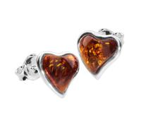 Paar Ohrstecker OSTSEE-SCHMUCK "Ostsee-Schmuck Ohrstecker Herz Ohrstecker Herz", weiß, Ohrringe, Damen, 10 x 10mm, Silber 925 (Sterlingsilber) (16706767-0) weiß