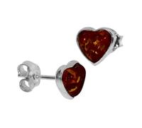 Paar Ohrstecker OSTSEE-SCHMUCK "Ostsee-Schmuck Ohrstecker Herz Ohrstecker Herz", weiß, Ohrringe, Damen, 7 x 7mm, Silber 925 (Sterlingsilber) (50759564-0) weiß