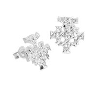Paar Ohrstecker OSTSEE-SCHMUCK "Ostsee-Schmuck Ohrstecker Hiddensee 15 x 13 mm", weiß, Ohrringe, Damen, 15 x 13mm, Silber 925 (Sterlingsilber) (71248223-0) weiß