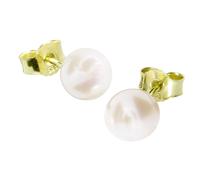 Paar Ohrstecker OSTSEE-SCHMUCK "Ostsee-Schmuck Ohrstecker Ingrid 6 Ohrstecker Ingrid 6", gelb, Ohrringe, Damen, 6,5mm, Gelbgold 585 (26869937-0) gelb