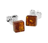 Paar Ohrstecker OSTSEE-SCHMUCK "Ostsee-Schmuck Ohrstecker Klassisch 5 x 5 mm", weiß, Ohrringe, Damen, 5 x 5mm, Silber 925 (Sterlingsilber) (79242768-0) weiß