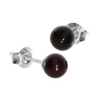 Paar Ohrstecker OSTSEE-SCHMUCK "Ostsee-Schmuck Ohrstecker Klassisch 6 mm", weiß, Ohrringe, Damen, 6mm, Silber 925 (Sterlingsilber) (11554140-0) weiß