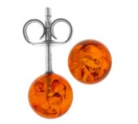 Paar Ohrstecker OSTSEE-SCHMUCK "Ostsee-Schmuck Ohrstecker Klassisch 8 mm", weiß, Ohrringe, Damen, 8mm, Silber 925 (Sterlingsilber) (79731349-0) weiß