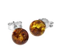 Paar Ohrstecker OSTSEE-SCHMUCK "Ostsee-Schmuck Ohrstecker Klassisch 8 mm", weiß, Ohrringe, Damen, 8mm, Silber 925 (Sterlingsilber) (83190711-0) weiß