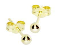 Paar Ohrstecker OSTSEE-SCHMUCK "Ostsee-Schmuck Ohrstecker Kugel 3 mm Ohrstecker Kugel 3 mm", gelb, Ohrringe, Damen, 3mm rund, Gelbgold 585 (41467047-0) gelb