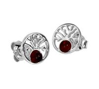 Paar Ohrstecker OSTSEE-SCHMUCK "Ostsee-Schmuck Ohrstecker Lebensbaum Ohrstecker Lebensbaum", weiß, Ohrringe, Damen, 9 x 8mm, Silber 925 (Sterlingsilber) (33170763-0) weiß
