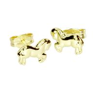 Paar Ohrstecker OSTSEE-SCHMUCK "Ostsee-Schmuck Ohrstecker Pferd Ohrstecker Pferd", gelb, Ohrringe, Damen, 9 x 6mm, Gelbgold 333 (20774451-0) gelb