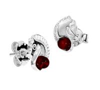 Paar Ohrstecker OSTSEE-SCHMUCK "Ostsee-Schmuck Ohrstecker Pferdekopf Ohrstecker Pferdekopf", weiß, Ohrringe, Damen, 9 x 6mm, Silber 925 (Sterlingsilber) (66840439-0) weiß