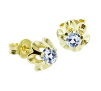 Paar Ohrstecker OSTSEE-SCHMUCK "Ostsee-Schmuck Ohrstecker Pia 4 mm Ohrstecker Pia 4 mm", gelb, Ohrringe, Damen, 8 x 8mm, Gelbgold 333 (58101102-0) gelb