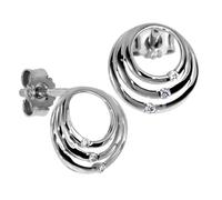 Paar Ohrstecker OSTSEE-SCHMUCK "Ostsee-Schmuck Ohrstecker Ruby Ohrstecker Ruby", weiß, Ohrringe, Damen, 10mm rund, Silber 925 (Sterlingsilber) (12264951-0) weiß