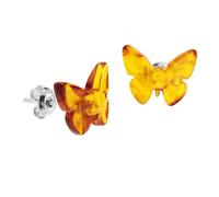 Paar Ohrstecker OSTSEE-SCHMUCK "Ostsee-Schmuck Ohrstecker Schmetterling Ohrstecker Schmetterling", weiß, Ohrringe, Damen, 13 x 10mm, Silber 925 (Sterlingsilber) (41616608-0) weiß