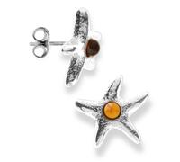 Paar Ohrstecker OSTSEE-SCHMUCK "Ostsee-Schmuck Ohrstecker Seestern Ohrstecker Seestern", weiß, Ohrringe, Damen, 14x14mm, Silber 925 (Sterlingsilber) (93137653-0) weiß