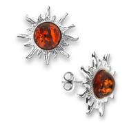 Paar Ohrstecker OSTSEE-SCHMUCK "- Sonne 20 mm - Silber 925/000 - Bernstein" Gr. 20, silber (silber 925, silberfarben, weiß), Ohrringe, Damen, Silber 925 (Sterlingsilber) (64197344-20) silber 925, silb