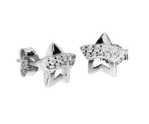 Paar Ohrstecker OSTSEE-SCHMUCK "Ostsee-Schmuck Ohrstecker Stern Ohrstecker Stern", weiß, Ohrringe, Damen, 8 x 8mm, Silber 925 (Sterlingsilber) (71555952-0) weiß
