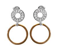 Paar Ohrstecker OSTSEE-SCHMUCK "Ostsee-Schmuck Ohrstecker Sunny Exklusiv", weiß, Ohrringe, Damen, 27x15mm, Silber 925 (Sterlingsilber) (76637506-0) weiß