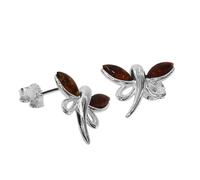 Paar Ohrstecker OSTSEE-SCHMUCK "Ostsee-Schmuck Ohrstecker Schmetterling Ohrstecker Schmetterling", weiß, Ohrringe, Damen, 15 x 11mm, Silber 925 (Sterlingsilber) (36092433-0) weiß