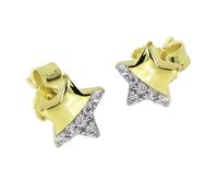 Paar Ohrstecker OSTSEE-SCHMUCK "Ostsee-Schmuck Ohrstecker Stern Ohrstecker Stern", gelb, Ohrringe, Damen, 6 x 6mm, Gelbgold 333 (86598567-0) gelb