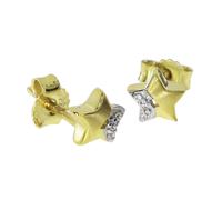 Paar Ohrstecker OSTSEE-SCHMUCK "- Stern - Gold 333/000 - Zirkonia" Gr. 6, gold (gold 333, goldfarben, gelb), Ohrringe, Damen, Gelbgold 333 (15660636-6) gold 333, goldfarben, gelb