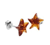 Paar Ohrstecker OSTSEE-SCHMUCK "Ostsee-Schmuck Ohrstecker Stern Ohrstecker Stern", weiß, Ohrringe, Damen, 10 x 10mm, Silber 925 (Sterlingsilber) (14057268-0) weiß