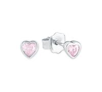Paar Ohrstecker PRINZESSIN LILLIFEE "2021046, 2036440", bunt (silberfarben, rosa, rosa), Ohrringe, Mädchen, Silber 925 (Sterlingsilber), mit Zirkonia (synth.) (71516327-0) silberfarben, rosa, rosa