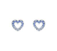 Paar Ohrstecker PRINZESSIN LILLIFEE "2036559, 2036560", bunt (silberfarben, blau, blau), Ohrringe, Mädchen, Silber 925 (Sterlingsilber), mit Zirkonia (synth.) (85326737-0) silberfarben, blau, blau