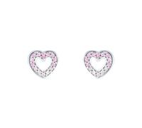 Prinzessin Lillifee Mädchen Ohrstecker 2036560 Herz Silber Zirkonia synth. rosa