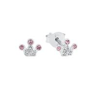 Prinzessin Lillifee Ohrstecker 925 Sterling Silber Mädchen Kinder Ohrschmuck, mit Glas, 0,5 cm, Silber, Krone, Kommt in Schmuck Geschenk Box, 2036940