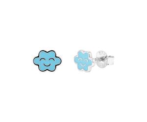 Paar Ohrstecker PRINZESSIN LILLIFEE "Wolke-Motiv", silberfarben, hellblau, Ohrringe, Mädchen, Silber 925 (Sterlingsilber), Emaille (86774655-0) silberfarben, hellblau