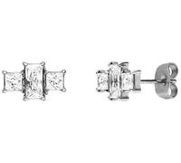 Paar Ohrstecker PURELEI "Schmuck Geschenk Pretty Ohrringe", silber (edelstahlfarben, kristallweiß, kristallweiß), Ohrringe, Damen, Edelstahl, Paar Ohrstecker, mit Zirkonia (synth.) (52421513-0)