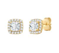 Rafaela Donata Ohrstecker aus Sterling Silber in Gelbgold mit Zirkonia 6,6 mm Damen