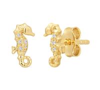 Paar Ohrstecker RAFAELA DONATA "Set: RD5010", gelb (gelbgold, weiß), Ohrringe, Damen, 9,8,mit Zirkonia, Silber 925 (Sterlingsilber), mit Zirkonia (69964642-0) gelbgold, weiß