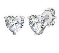Paar Ohrstecker RAFAELA DONATA "Set: RD5038", silber (silber, weiß), Ohrringe, Damen, 6,6mm,mit Zirkonia, Silber 925 (Sterlingsilber), mit Herz (63102942-0) silber, weiß